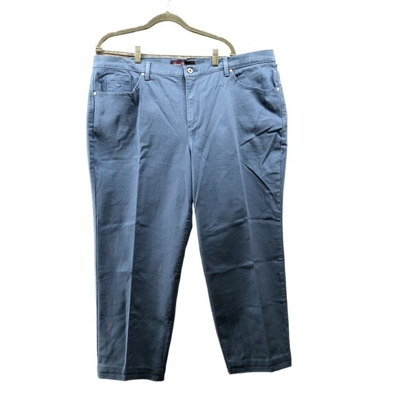 Gloria Vanderbilt Amanda Jeans Womens 22WP Short Blue Straight High Rise - Picture 1 of 11